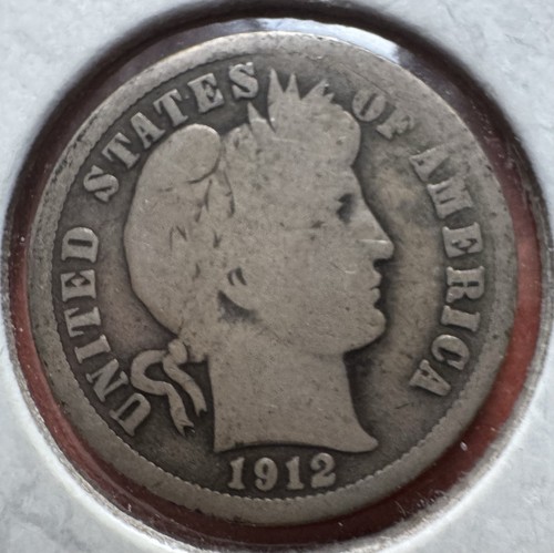 Usa one dime 1912 barber - dime,