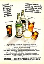 3w8529/ Alte Reklame von 1966 – BACARDI – Der Welt einzigartiger Rum.