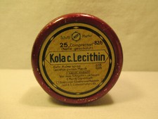 Reklame Medizin Blechdose Kola C Lecithin Merck Boehringer Knoll