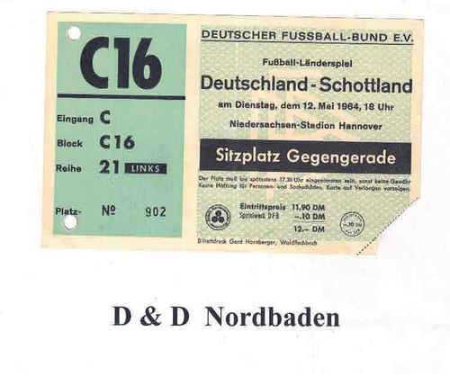Ticket eintrittskarte 1964 - /,