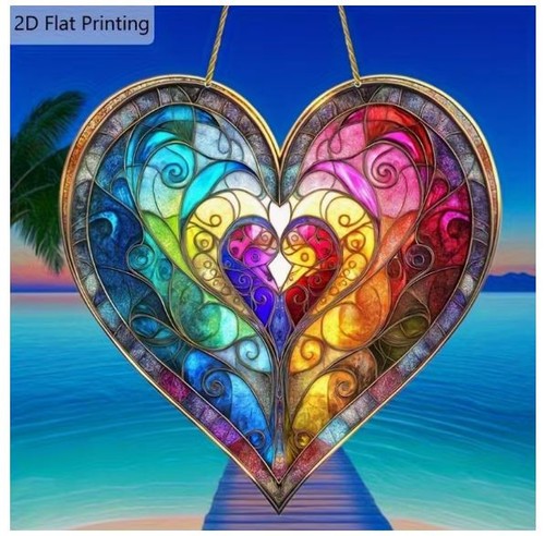 Acrylbild herz herzchen bunt - herz,