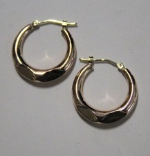 333 Rotgold-Creolen - 26 mm Ø - unten 4 mm breit - 1,9g -  (G22)