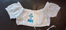 Damen Dirndl Bluse, Trachtenbluse, Bluse, weiß, Größe 36, Dirndl, Oktoberfest