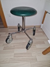 Arzthocker Sitzhocker Hocker Rollen Chrome Drehhocker Rollhocker Vintage Alt