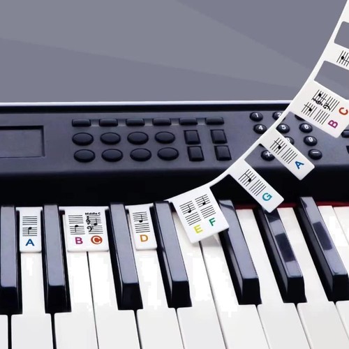 Klaviertastatur notenetiketten - klaviertastatur,