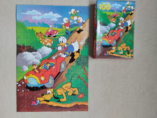 100 Teile Puzzle Walt Disney, trefl, alt, Donald Duck, Tick, Trick, Track, Pluto