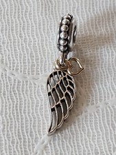 Original Pandora Engelsflügel Bicolor 791389 Goldherz f. Armband + Verpackung