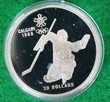 20 Dollars Olympische Winterspiele 1988 Calgary  Hockey