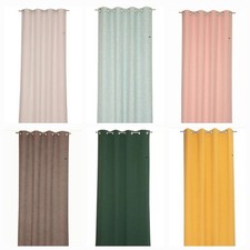 Esprit Harp Vorhang Ösen Gardine sand braun gelb rosa tannengrün blaugrau 250 cm