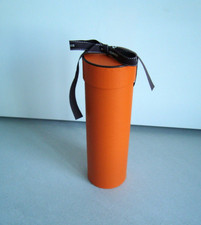 HERMES Paris  Geschenkkarton / Box,  Rund,  21 x 7 cm,  Farbe orange