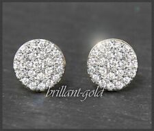 Diamant Ohrstecker mit 0,25ct Brillanten, 10K (10 Karat) Gelbgold, Weißgold