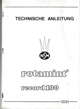 Spielanleitung Schaltplan Geldspielautomat Rotamint record 100