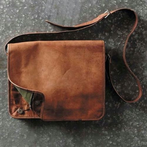 Herren leder messenger - leder,