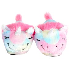 Plüsch einhorn hausschuhe mit - einhorn,