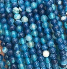 Achat Perlen Rund Edelsteine