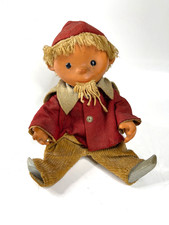 Alt Sandmännchen  Puppe ca. 26 cm rot braun Vintage DDR Werbefigur