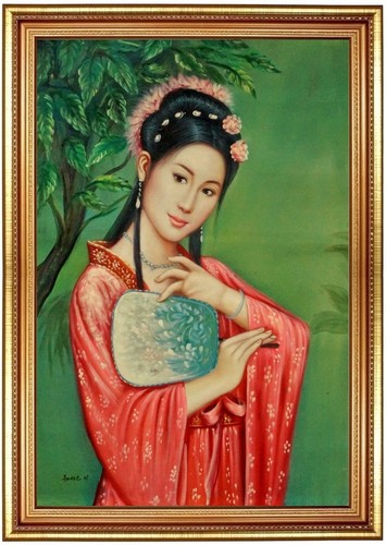 ölbild elegantes asiatische - elegantes,