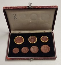 Sachsen - Satz Porzellanmünzen 1920 im Original Etui - Auflage: 3200 Sätze