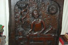 Sehr schweres Holz Bild  geschnitzt  Handarbeit Massage Solon ca. 57 x 61 x 9 cm