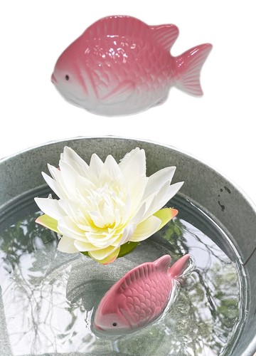 Teichdeko schwimm fisch - teichdeko, rose