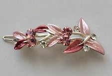 Haarspange Zweig Blume 3D Haarklammer Schmuck Strasssteine Metall NEU!!!