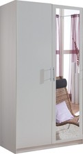 Kleiderschrank Cliff Schlafzimmerschrank 90x58x198cm Spiegel Farbe wählbar