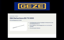 GEZE L-ISM BG Gleitschiene Nr. 115595 weiß 2-flügelig, ohne Schließer (TS 5000)