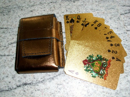 Spielkarten gold blatt - spielkarten,