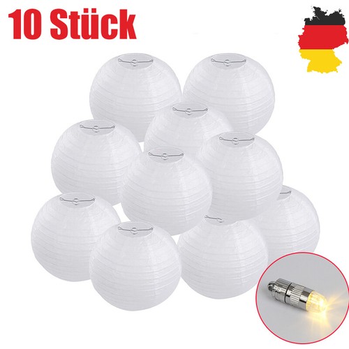 10pcs weiß papierlaterne - 10pcs,