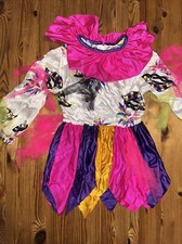 Kostüm Gr. 128 Hexe Närrin Buntes Kleid 90er Qualität