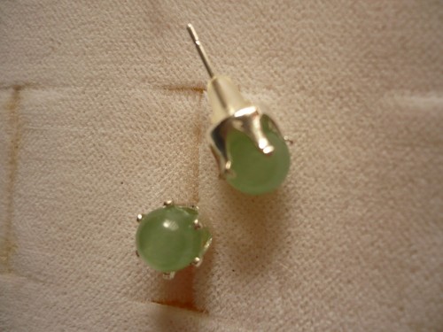 Süße mini ohrstecker jade - süße,