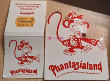 Streichholzheftchen „Phantasialand“ | Affe in Uniform | 2x unbenutzt | Werbung /
