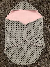 Warme Einschlagdecke Maxi Cosi handmade selbstgenäht rosa Sterne