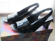 Roby & Pier Venezia Lackleder Pumps Sandale Gr. 38 schwarz