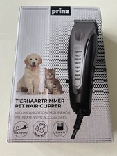 Prinz PZ-THT1 Hundeschermaschine Tierhaartrimmer leise, mit Aufsätzen 