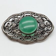 Theodor W Herbstrieth 800 Silber Brosche - Jugendstil - (215)