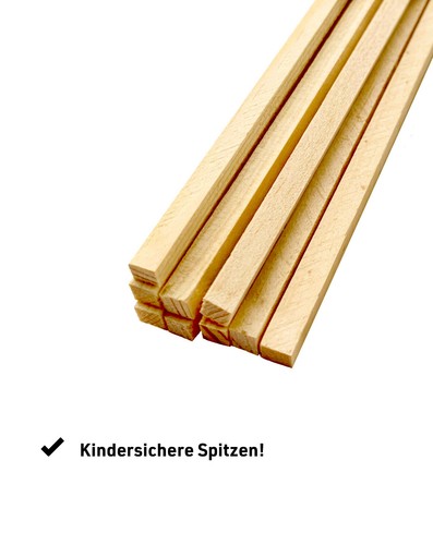 Holzstäbchen vierkant 300x4x4