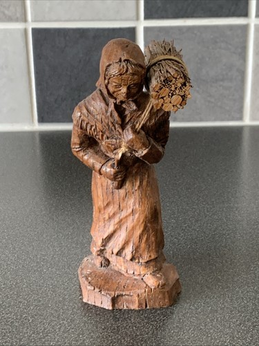 Vintage dame figur volkskunst - vintage,