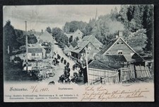 sehr alte Postkarte von 1902 - Schierke mit Dorfstrasse - Topzustand !
