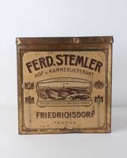 Stemler Zwieback Friedrichdorf / Taunus  Hof- u. Kammerlieferant Blechdose