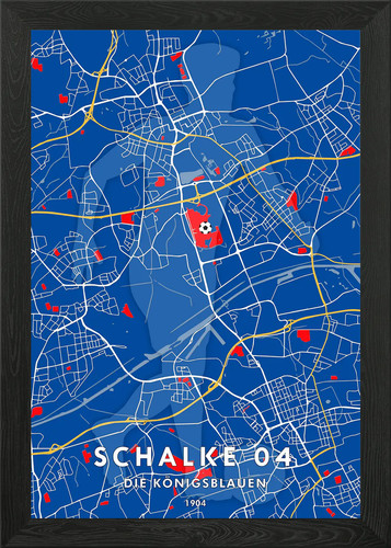 Schalke gerahmtes wandbild - 04,