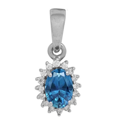 Swiss blue topas anhänger - blue,