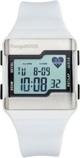 KangaROOS Damen Chronograph Armband Uhr Pulssensor Silikon weiß 45/38mm