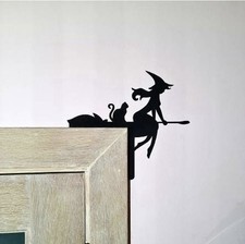 Hexe Wanddeko Metall Halloween