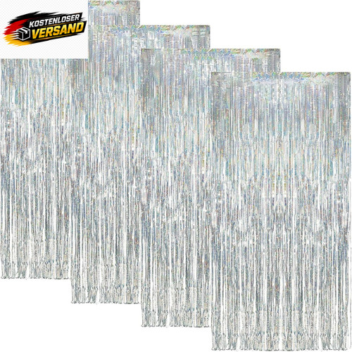 Silber lametta vorhang - silber,