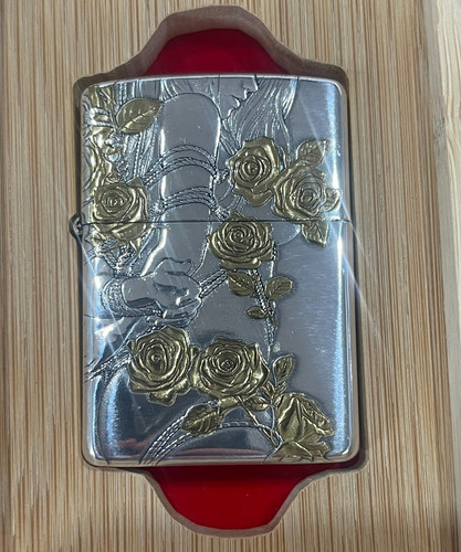 Zippo custom gold leaf - gold, double