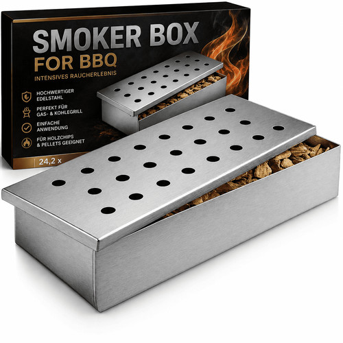 Edelstahl räucherbox - edelstahl,