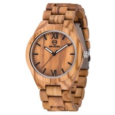 UWOOD Mens Natural Olive Wood