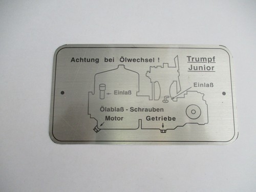 Typenschild adler trumpf - typenschild,