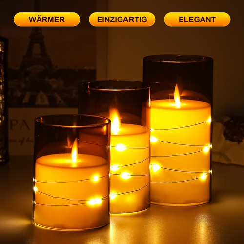 3er led kerze - kerze, mit